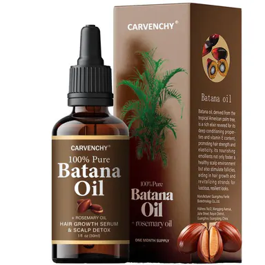Batana Oil,Strong & Healthy Hair, Make Hair Longer Fuller Thicker, Organic Batana Oil with Rosemary,Organic Rosemary Oil Vitamin E Nourish Scalp,for All Hair Types,