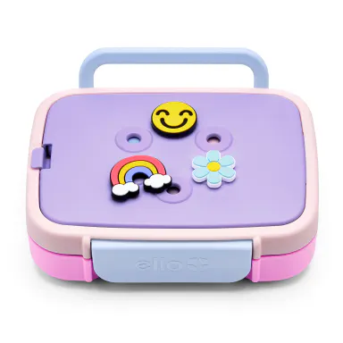 Ello Benni Kids Bento Box with Insulated Food Jar, Ice Pack and Charms