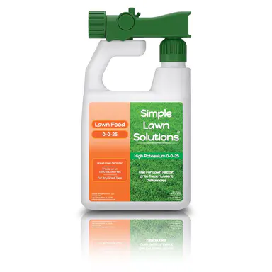 Lawn Food 0-0-25 - High Potassium Liquid Fertilizer - Summer & Fall - Turf Hardiness - Ready-to-use Attached Sprayer - 32 oz