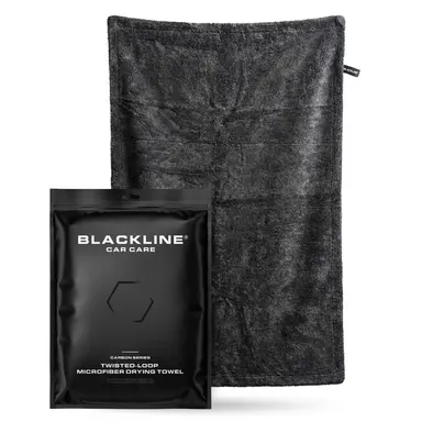 BLACKLINE® Twisted-Loop Drying Towel - 24”x36” 1300 GSM Premium Microfiber Weave, Soft Texture, Durable Absorbent Scratch-Safe Cloth, Post-Wash Dry, Car Detailing Products, Car Accessories for Large Vehicles