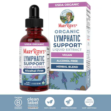 MaryRuth's Lymphatic Support Herbal Blend Liquid Drops - USDA Organic - Echinacea & Elderberry - Blue Vervain - Vegan - 30 Servings