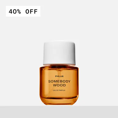 PHLUR Somebody Wood Eau de Parfum - Full Size Woody Amber Perfume with Bergamot, Saffron, Sandalwood & Spicy Amber (50mL)