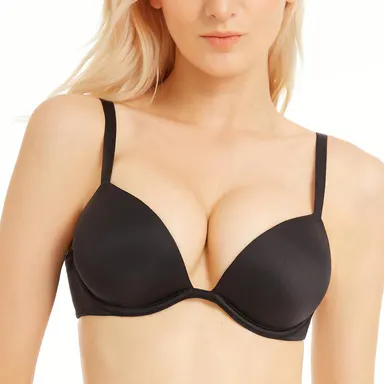 Wingslove Deep V Push Up Padded T-shirt Bra Everyday Bras For Womenswear Outfit Enhancer Outdoorfun Low Plunge Breathable Mesh Classic Style