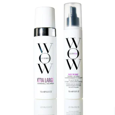 Color Wow Big Bombshell Hair Bundle | Hair Volume Mousse + Root Lift Spray for Fine Hair | Volumizing Duo for Big, Bouncy Blowout Volume