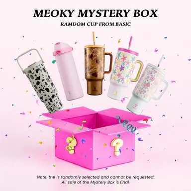 【Meoky Mystery Box】Mystery Meoky Tumbler -Leak-proof Lid - Food grade stainless steel Cup - BPA Free - Compatible for Daily use and Traveling (1 Mystery Box 1 cup)#backtoschool#backtoschoolseason,water bottles for school