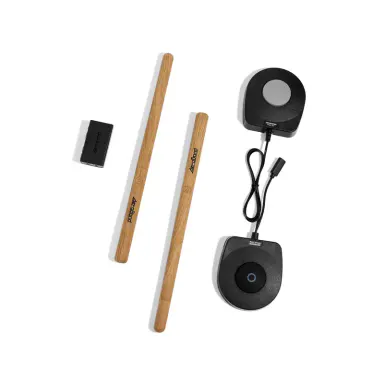 AeroBand PocketDrum2Max Compact Pocket Electronic Drums Set - Electric Air Sticks, Pedals, Bluetooth Drum Sync, USB MIDI Function, Music Percussion Instrument for Adults, Gift Option, Gifts For Boyfriend