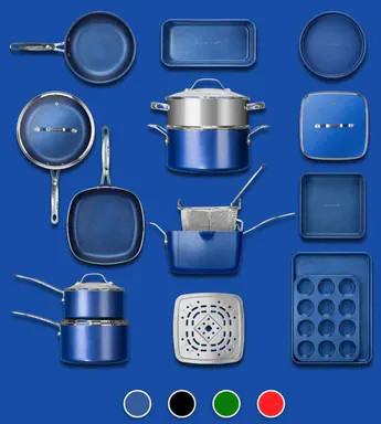 20pcs Kitchen In A Box – The Ultimate All-in-One Cooking, Frying, Steaming & Baking Solution from Granitestone pots pans
