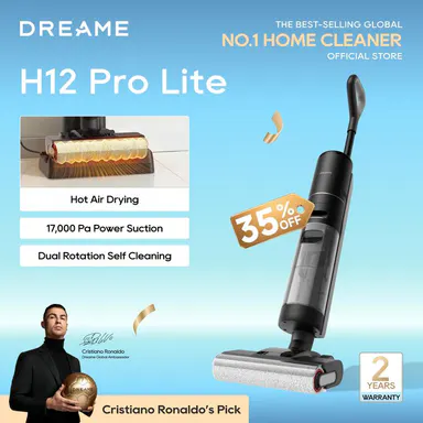 DREAME H12 PRO Lite/  H12 Pro Flexreach Lite/   H12 Flex Reach Lite Wet Dry Vacuum Cleaner, Smart Floor Cleaner Cordless Vacuum and Mop for Hard Floors, One-Step Edge to Edge Cleaning with Hot Air Drying Black,back to school,back to school haul,sohochic