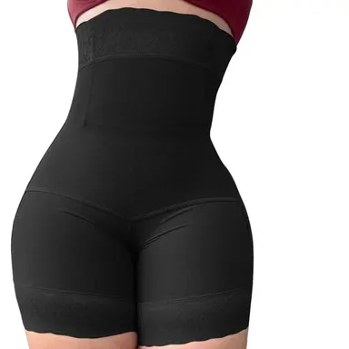 Women's Highwaist Girdle Curvy Faja Shapewear Shorts - Butt Lifter, 25% Spandex Nylon Blend, Breathable Smooth Fabric, Zippered Crotch Panties, Lady, Fit