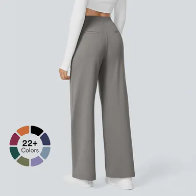 Halara Flex High Waisted Plicated Side Pocket Straight Leg Work Pants #BackToSchool