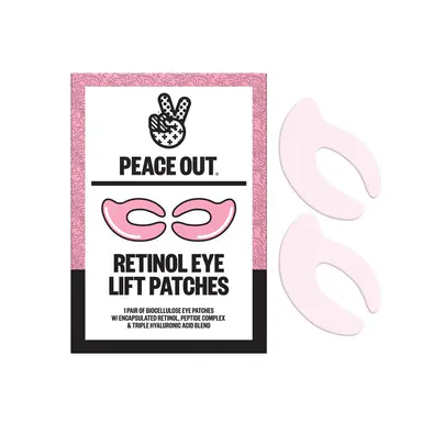 Peace Out Retinol Eye Lift Patches - 360° Targeted Treatment to Counter Droopy Eyelids, Firming & Revitalizing Full Eye Area with Hyaluronic Acid