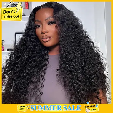 [26‘’ Deep Wave=$149] Tahikie 13x6 Deep Wave Curly Wigs Human Hair Pre Plucked Pre Cut HD Lace Wigs Ready And Go 7x6 Glueless With Drawstring One-Step 13x6 Frontal Lace Curly Wave/ Body Wave/ Kinky Curly Natural Hairline #TikTokShopBackToSchool#SohoChic