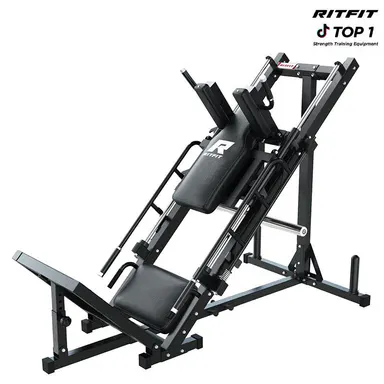RitFit BLP01 3-In-1 Leg Press And Hack Squat Machine with Steel Foot Pedals and Anti-Slip Patterns home gym hip abduction machines Adjustable Workout Equipment Home Fitness Equipment, At Home Gym Equipment