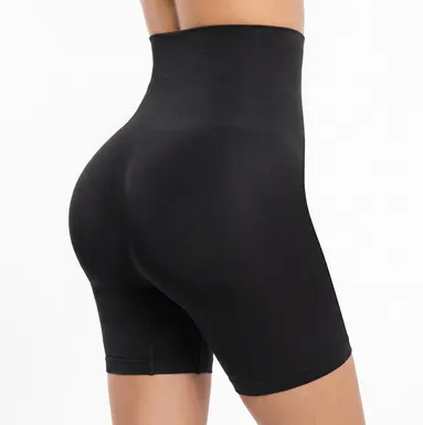 Shapermint High-Waisted Seamless Shapewear Shorts with Anti-Roll Waistband & Breathable Fabric Medium Compression Smooth