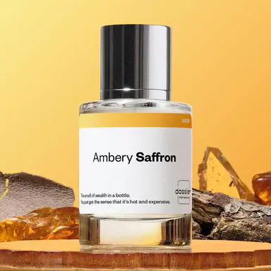Ambery Saffron, Dossier, Unisex Perfume, Eau de Parfum, 50ml-100ml-150ml, Saffron, Oakmoss, Jasmine, Plum, Cedarwood