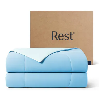 REST Evercool Cooling Comforter - Anti-Pilling Breathable Material Blanket, Bedding for Hot Sleepers, All Season Lightweight Duvet to Stay Cool & Beat the Heat