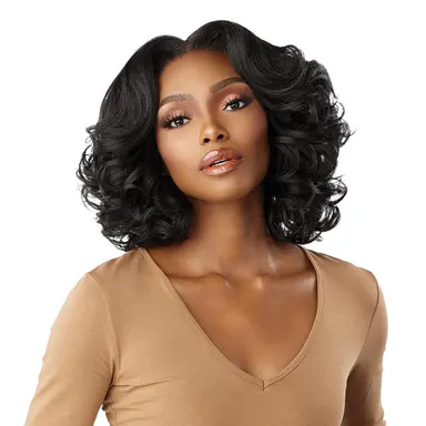 CURLS KINKS&CO 13x6 HD Lace Front Wig, Kinky Body Wave 14\", Glueless Synthetic Hair with Kinky Edges for 3B-4C Hair Types, Synthetic Lace Wigs, Frontal Lace Wigs