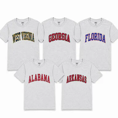 Vintage Varsity College T Shirt State Varsity T Shirt