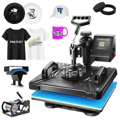 AKEYDIY Heat Press Machine for t Shirts 360-Degree Swing Away Heat Press,Tumbler Press Machine,Digital Combo 12\" x 15\" , Sublimation Transfer for T Shirts Mug Hat Plate Cap,New Year Gfits,DIY Beginners Friendly,Xmas Gifts for DIY Lovers