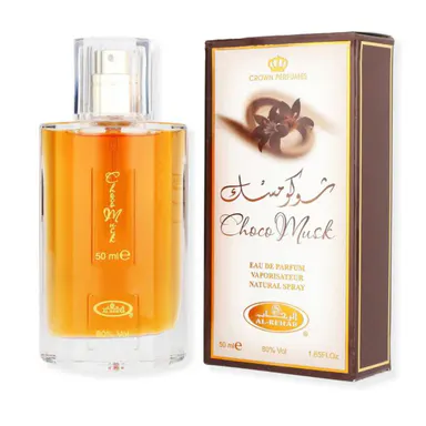 Al Rehab Choco Musk EDP - Viral Chocolate Vanilla Gourmand Perfume, Long-Lasting, Non-Toxic, 50ml (1.65 fl oz) Spray, Warm Spicy, Soft Musk Intimacy Notes, Beauty Product, Adult Gifts