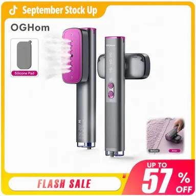 OGHom Garment Steamer for Clothes, 2-in-1 Portable Steamer & Iron, Dual Voltage 110-240V, Large 120mL Water Tank, Powerful Steam, 30s Fast Heat Up, Perfect for Europe & Worldwide Travel, TravelEssentials, TravelHack, sohochic,tiktokshopstockup