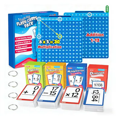 Torlam Math Flash Cards & Math Board,  Multiplication Flash Card Times Table Chart, POP Fidget chart, Math Manipulatives Division, Addition, Math fidget toys, Subtraction Games Toys for Kids, 1st, 2nd, 3rd, 4th, 5th,6th Grade