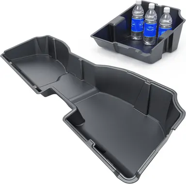 OEDRO Underseat Storage for 2014-2018 Chevy Silverado/GMC Sierra 1500 Crew Cab, 2015-2019 2500HD 3500HD, Upgraded Rear Under Seat Storage Truck Organizer Tool Box