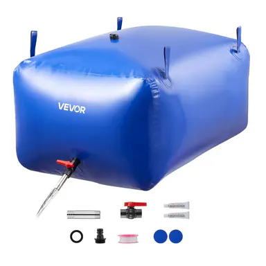 VEVOR Water Storage Bladder 105.7 Gallon Large Capacity Water Bag, Portable & Collapsible Soft Waters Container, Leakproof & Tear-Resistant PVC Emergency Waters Storage Tank for RV Truck & Outdoor Use#BackToSchool