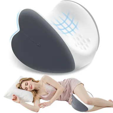 【New】Heart-Shape Memory Foam Knee Pillow with Cooling Cover for Side Sleepers, Pillows for Hip/Back Alignment & Sciatica Pain Relief, Bed Accessories for Good Posture, Home Essentials