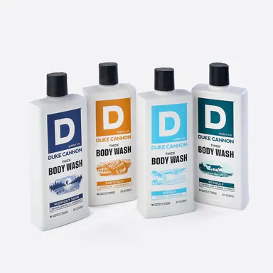 Duke Cannon Supply Co. THICK High-Viscosity Body Wash -- Scent Seeker 4 Pack