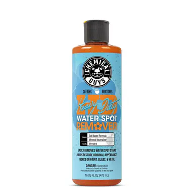 CHEMICAL GUYS Heavy Duty Water Spot Remover – Fast-Acting Gel Cleaner Eliminates Hard Water Spots, Stains & Mineral Deposits from Car Paint, Glass, Chrome, Metal & Wheels – Restore Shine & Clarity - Helps Prevent Paint Etching
