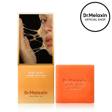 [Dr.Melaxin Official] Kojic Acid Turmeric Serum Soap formulated for Dark Spot Removal, Hyperpigmentation, and Elastic Tone Care Cleanse