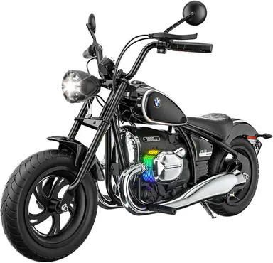Licensed BMW 24V Electric Dirt Bike for Kids 5-8, Fun Ride-on Toy with 300W Peak Brushless Motor, 143lbs Max Load, 12 Mi Range, 13MPH Top Speed, Realistic Horn, RGB Lights, Bluetooth Music, Training Wheels Aid