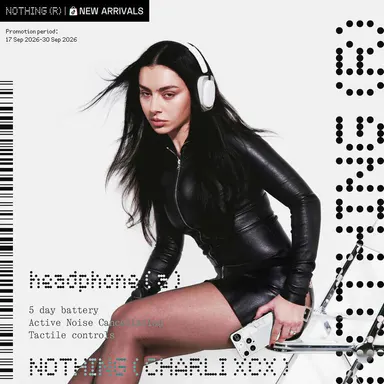 【Charli XCX Same Style】Nothing Headphone (a) Environmental Adaptive ANC Headphones, Personalized Spatial Audio,  LDAC + Hi-Res certification，USB-C Lossless Audio Supported，Up to 135 Hours Playtime, Bluetooth Headset White
