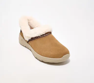 Skechers On-the-GO Joy Water-Repellent Suede Cozy Slip-Ons