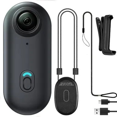 Mini Action Camera 4K HD, Portable Sports Camera with 120° Wide Angle Lens, Pocket Body Camera for Outdoor Travel Vlog