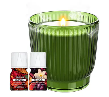 Lifelines Flameless Candle Diffuser w/ 2 Seasonal ClickWicks