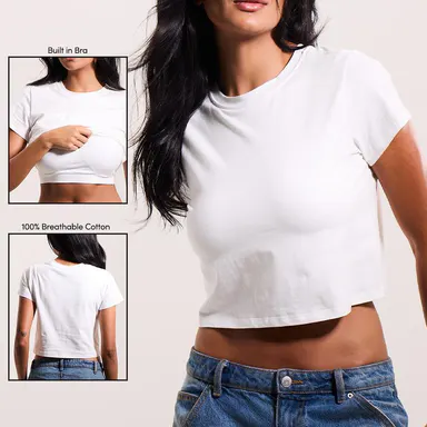 klassy Cotton Tee Brami - Women's Basic T-shirt Top