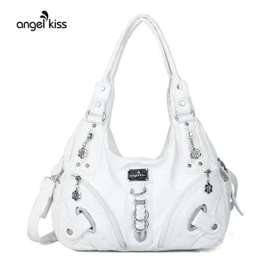 Angelic Kiss Retro Fashion Crossbody Bag (14\"× 5\" × 8\") - PU material Hobo handbag crossbody bag, Y2K leopard print design, highly distinctive, suitable for various occasions such as dates, parties, work, and travel，Baddie Aesthetic