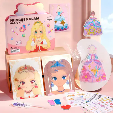 JarMelo Special Diamond Painting & Princess Book Makeup Craft Kits - Foil Paper Play DIY Kits, Educational Kids Toys, Birthday-Ready Craft Gift & Little Gifts for Girls #backtoschool #sohochic