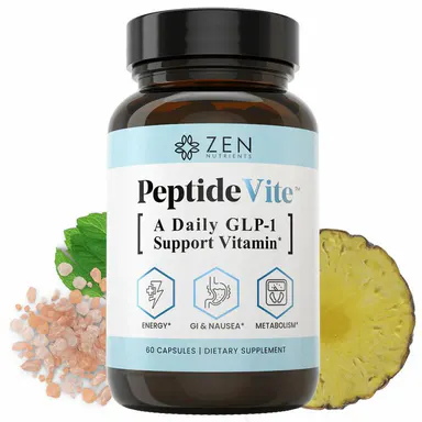PeptideVite #1 Daily Peptide Support Vitamin for Nausea, Fatigue, and Support Supplement Dietary Edible