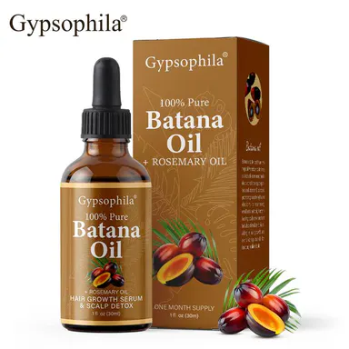 Gypsophila Batana Oil with Rosemary for Hair Growth, a Scalp Care & Keratin Boost Treatment for Shiny Hair, For Men & Women, 30mL, Vitamins, Hair Growth Oil