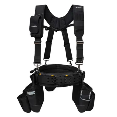 MELOTOUGH Tool Belt with Suspenders Tool Bag Supenders Framers Comb Apron Tool Belt Construction Tool Pouch Builder Heavy Duty Carpenter Suspension Rig for Electrician,  Heavy Duty tool  belts Heavy Duty hammer holder  suspender