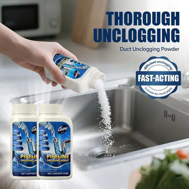 Liapu Powerful Drain Cleaner - Household Kitchen & Toilet Anti-Bacterial Pipe Cleaning Agent, 99% Bacteria Kill, Odor-Free, Damage-Free Pipes, Heat Resistant, Dissolves 200+ Blockages Including Hair & Fat, Toilet Clog Fix