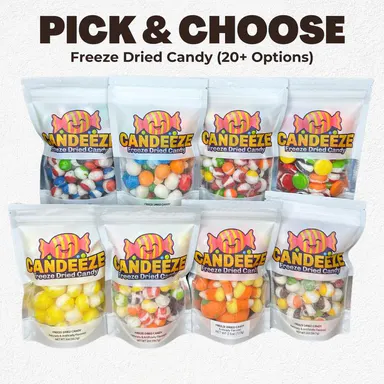 Candeeze Freeze Dried Candy Bundle - Pick & Choose 20+ Flavors - Made in USA - TikTok Shop - Crunchy & Crispy Candy Sweet Snack