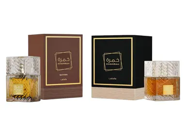 (2pc Bundle Pack) Khamrah+ Khamrah Qahwa by Lattafa EDP Spray, 3.4oz