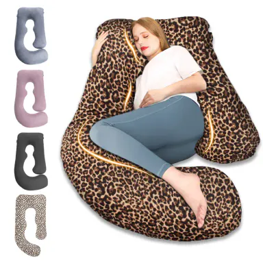 CHILLING HOME Plain J-Shaped Maternity Pillow, 58x63in Ergonomic Bed Accessory for Back, Legs, Belly, Hips, Pregnancy Support, Postpartum Nursing, Mom Gift, Womens Gifts, Casual, Polyester, Corduroy, Sleep Aid, Mum, Mummy