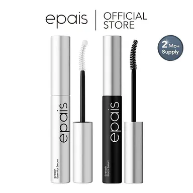 [EPAIS Official Shop] Essential 24 hours Eyelash Care Duo (Lash Serum + Black Mascara Serum) - Safe & Gentle Lashes Care, 2-in-1 Lash Growth Enhancer and Tinting Treatment, 7 Peptides and Biotin Formula for Longer Thicker Lashes, Prostaglandin free