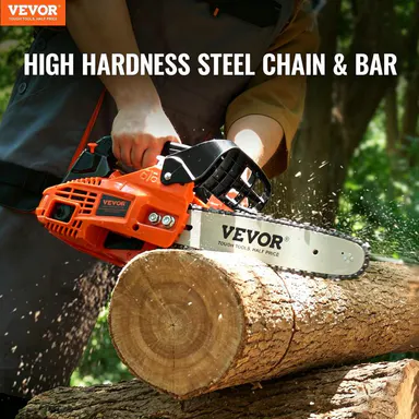 【toolupgrade】VEVOR 58CC 20\" 3.22HP Portable Handheld Gas Chainsaw Power Tool, High-Strength Steel Chain, 12000 RPM High-Speed, Gas Tank, Shock Absorber, Versatile Cutting Diameter, Sawdust Splatter Reduction, for Garden Tree Trimming, Tools and Gadgets