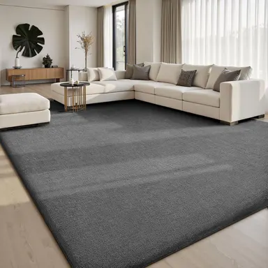FAMVAL Large Fluffy Floor Rug - Dense Plush Non-Slip for Bedroom, House Decor, Room Decor, Summerwins Living Spaces